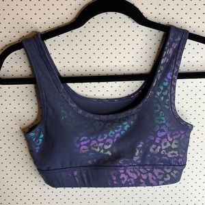 Zyia Navy Leopard Reflective Bra